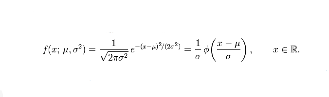 Just some normal distribution.